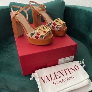 Valentino Garavani Cherries Platform. Never worn. Dust bags included.
